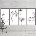 Four Noble Gentlemen Sumi-e X-Large Paintings