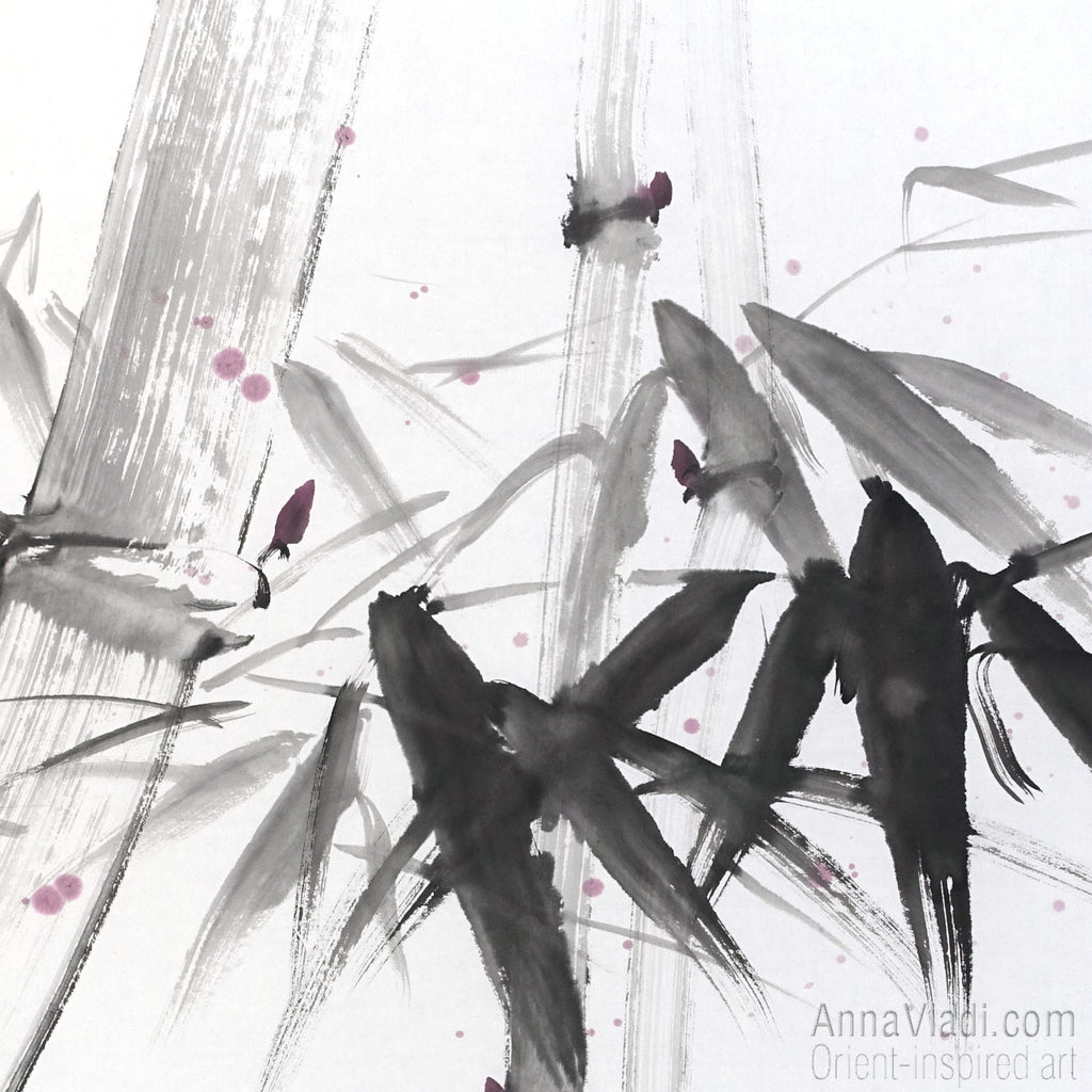 Four Noble Gentlemen Sumi-e X-Large Paintings