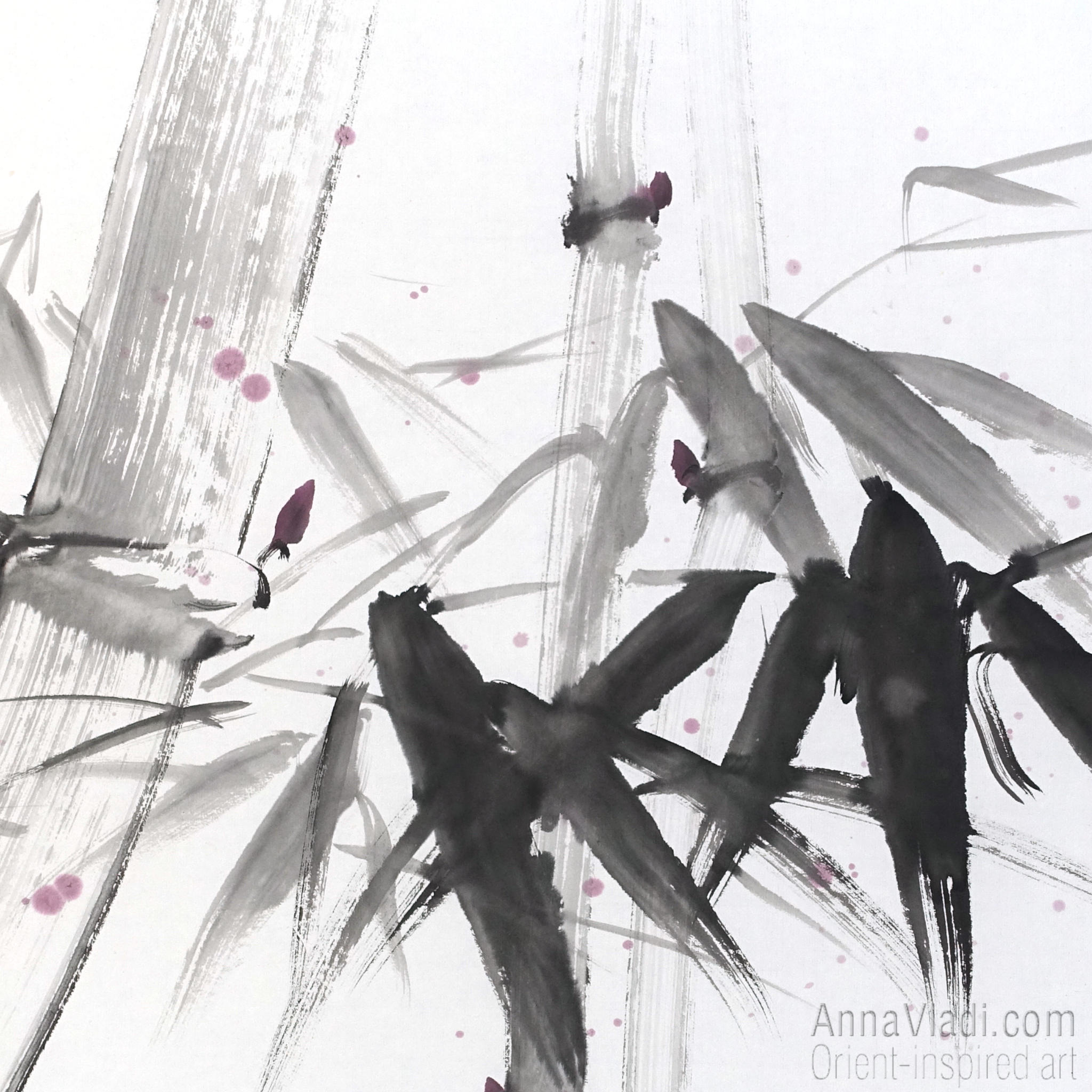 Four Noble Gentlemen Sumi-e X-Large Paintings