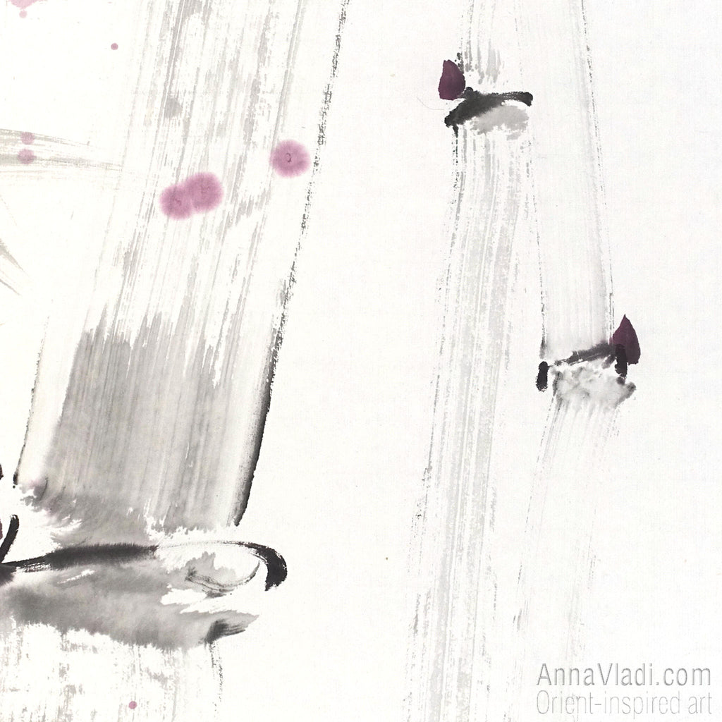 Four Noble Gentlemen Sumi-e X-Large Paintings