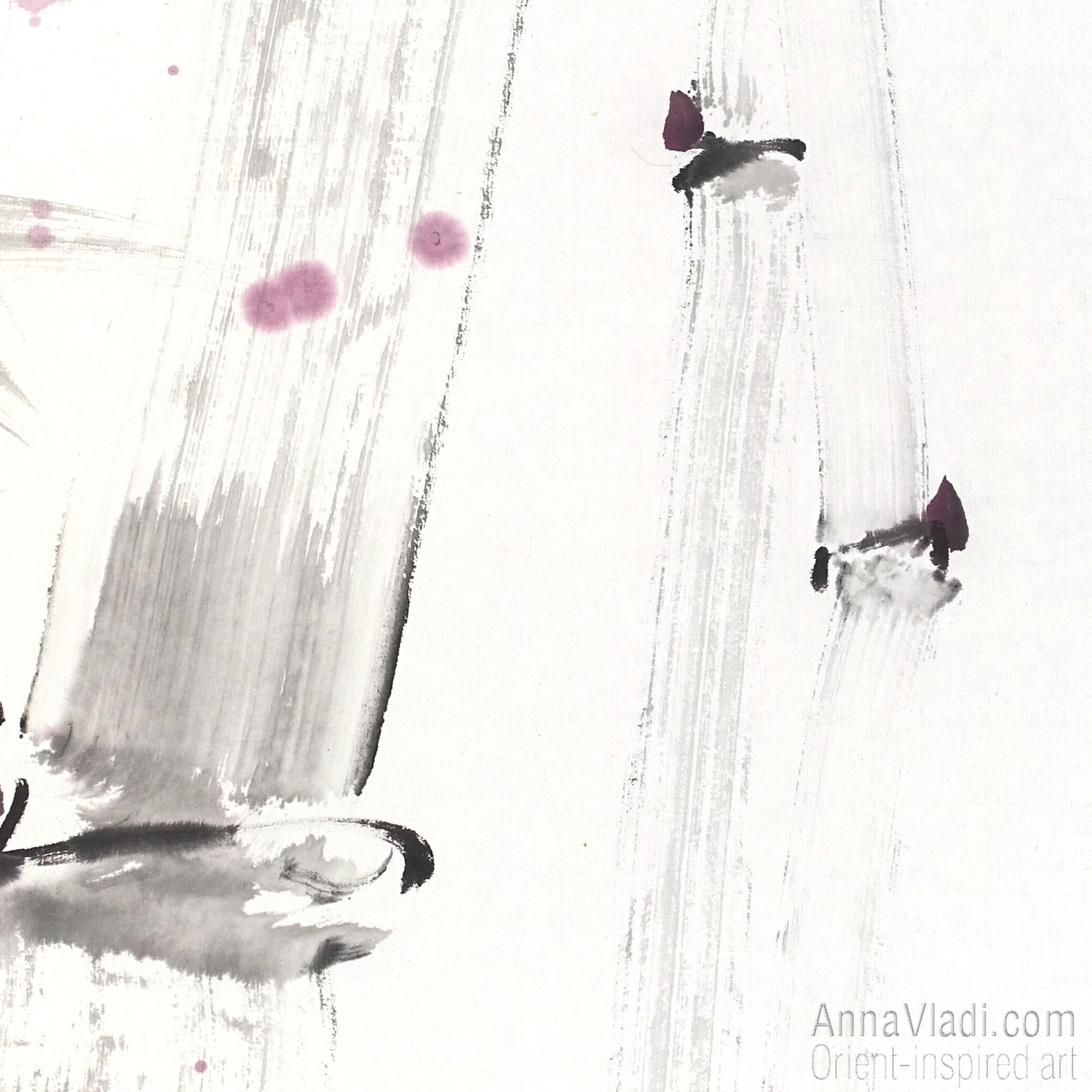 Four Noble Gentlemen Sumi-e X-Large Paintings