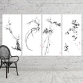 Sumi-e Painting Set: Four Noble Gentlemen