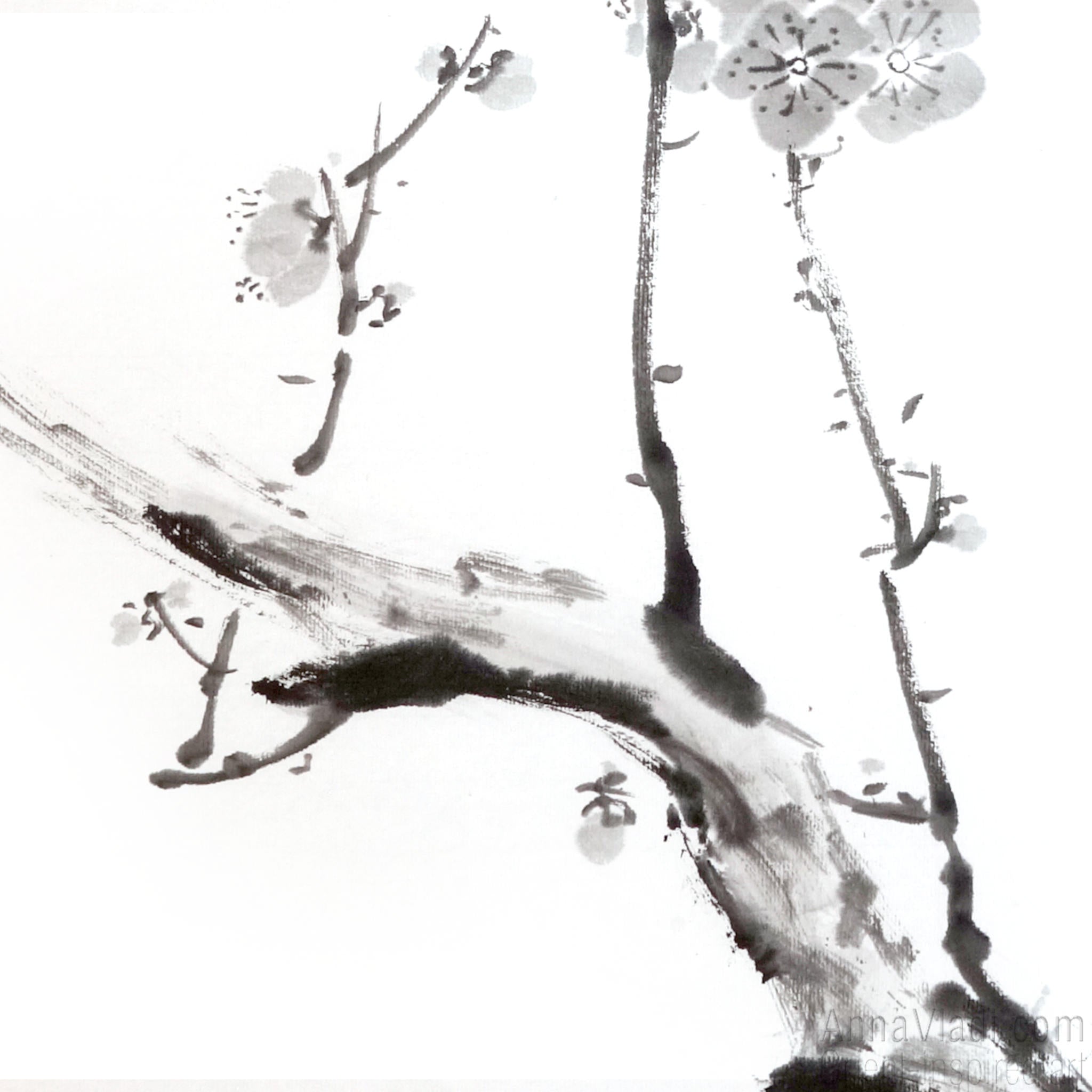 Sumi-e Painting Set: Four Noble Gentlemen