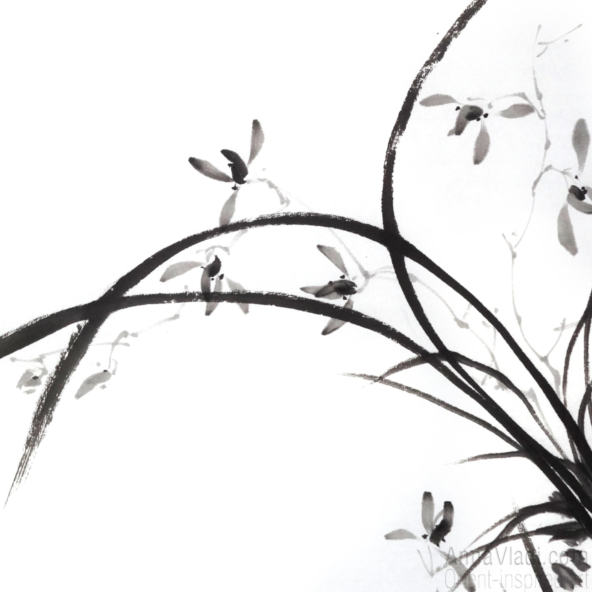 Sumi-e Painting Set: Four Noble Gentlemen