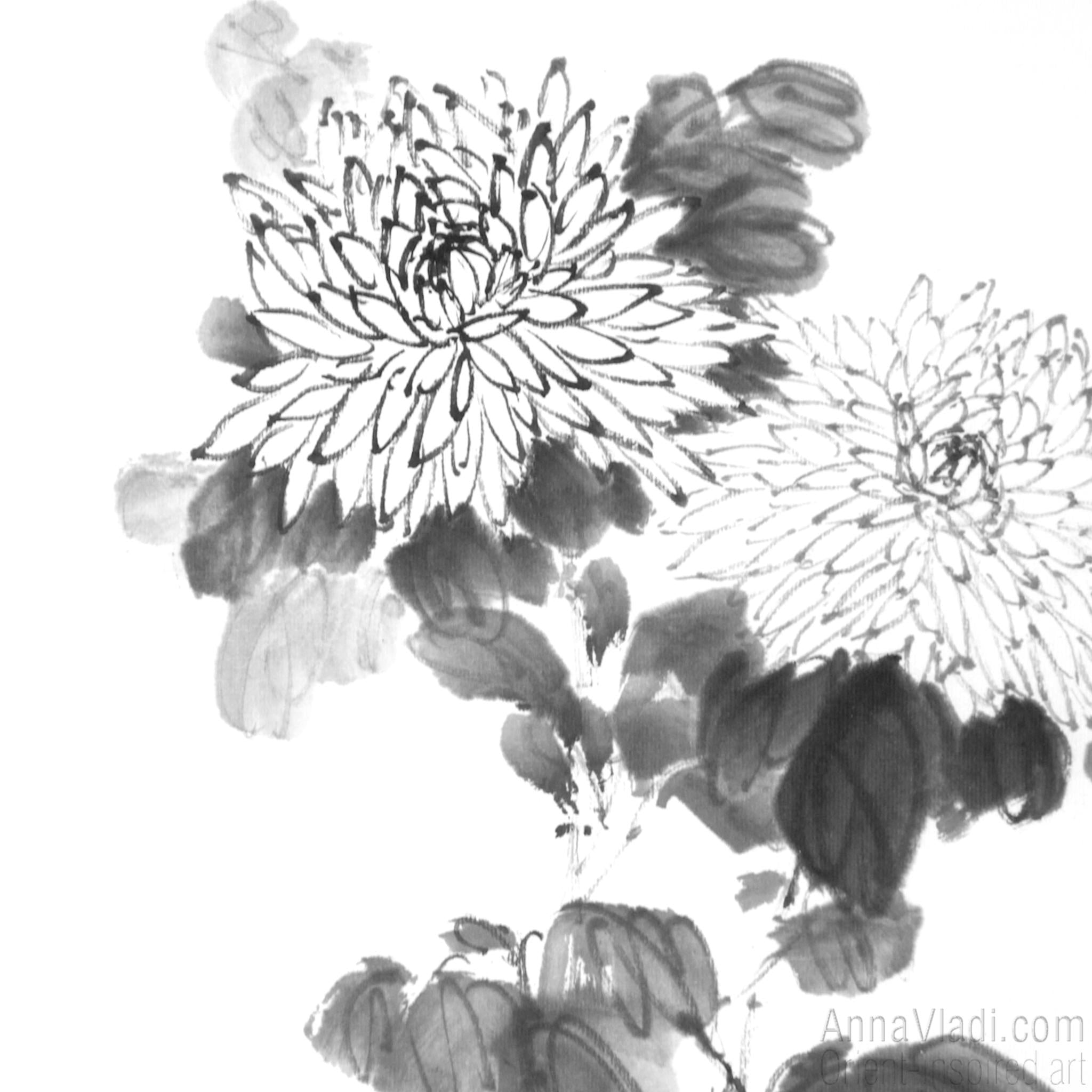 Sumi-e Painting Set: Four Noble Gentlemen