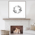 Four Noble Gentlemen Sumi-e Painting, Enso Zen Circle Art