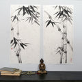 Sumi-e Bamboo Painting Set: Japanese Ink Art on Rice Paper