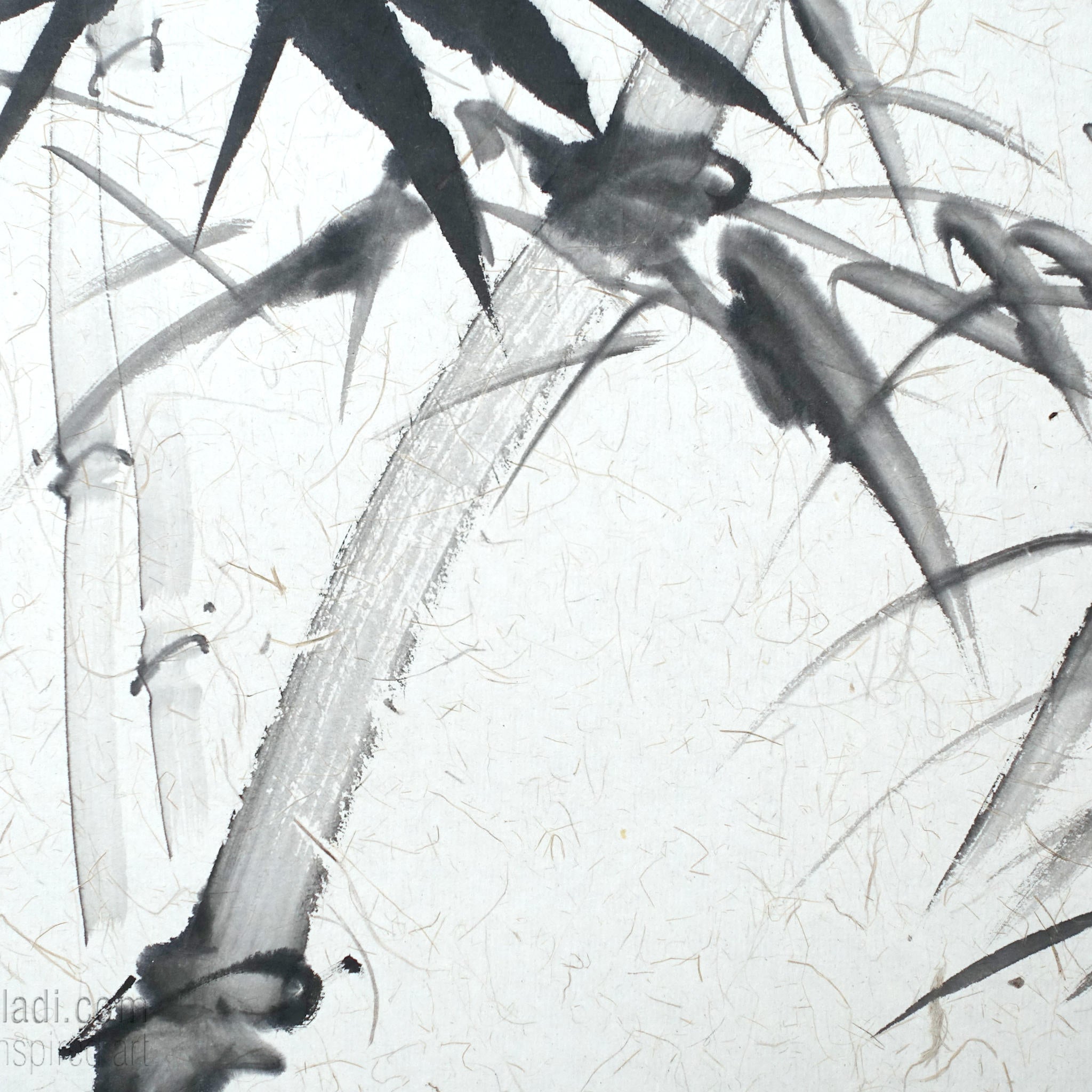 Sumi-e Bamboo Original Painting: Japanese Zen Art