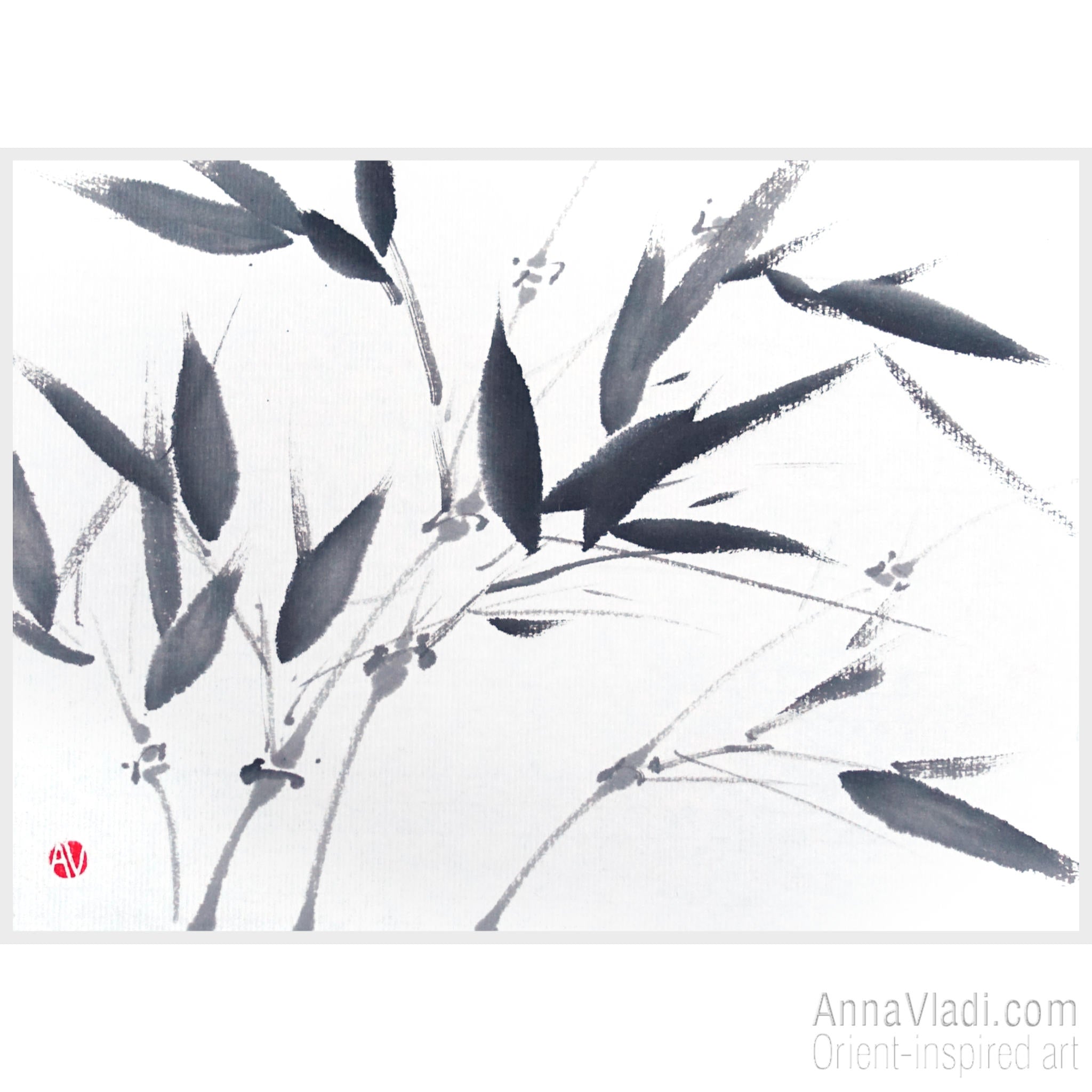Sumi-e Bamboo Painting: Japanese Ink Art on Rice Paper