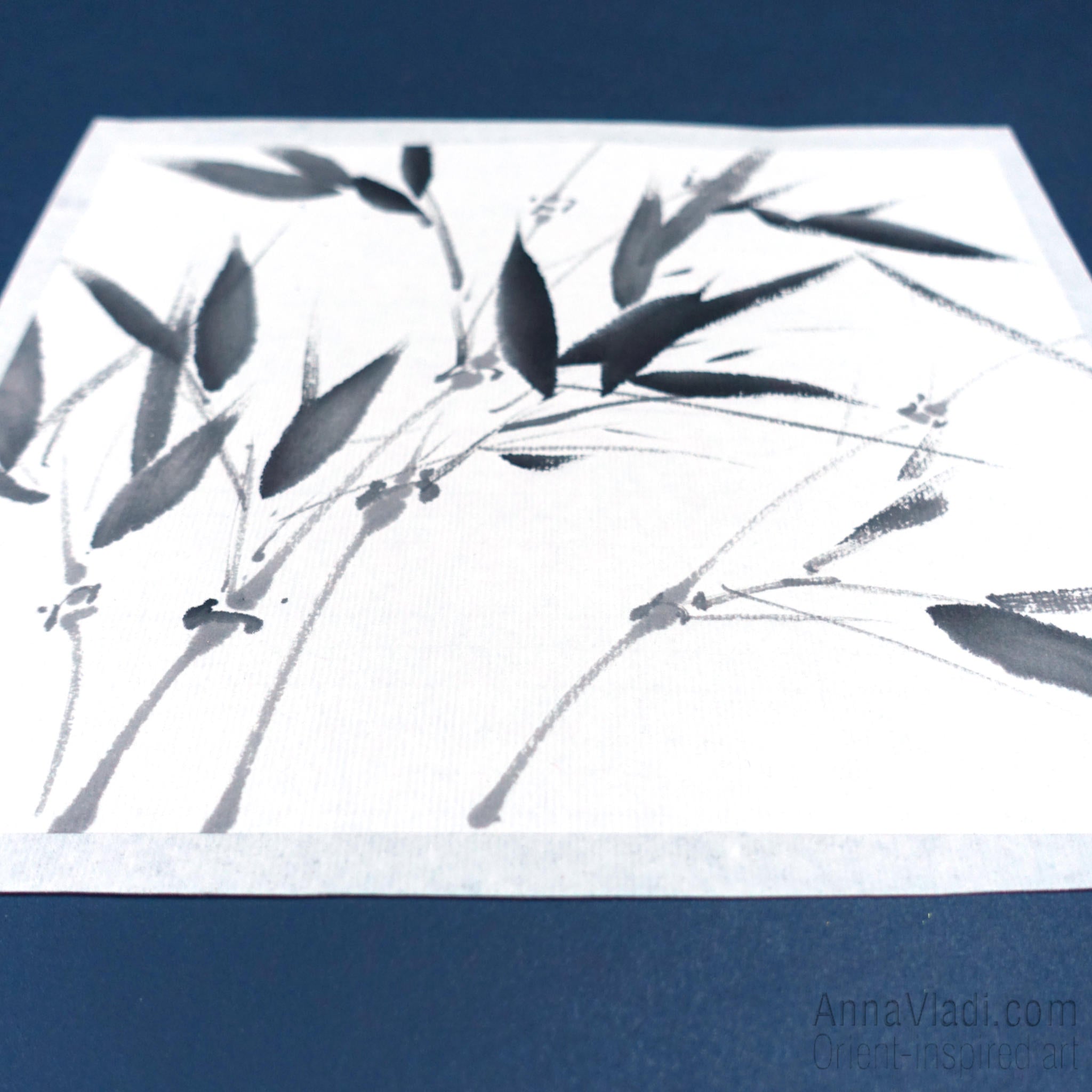 Sumi-e Bamboo Painting: Japanese Ink Art on Rice Paper