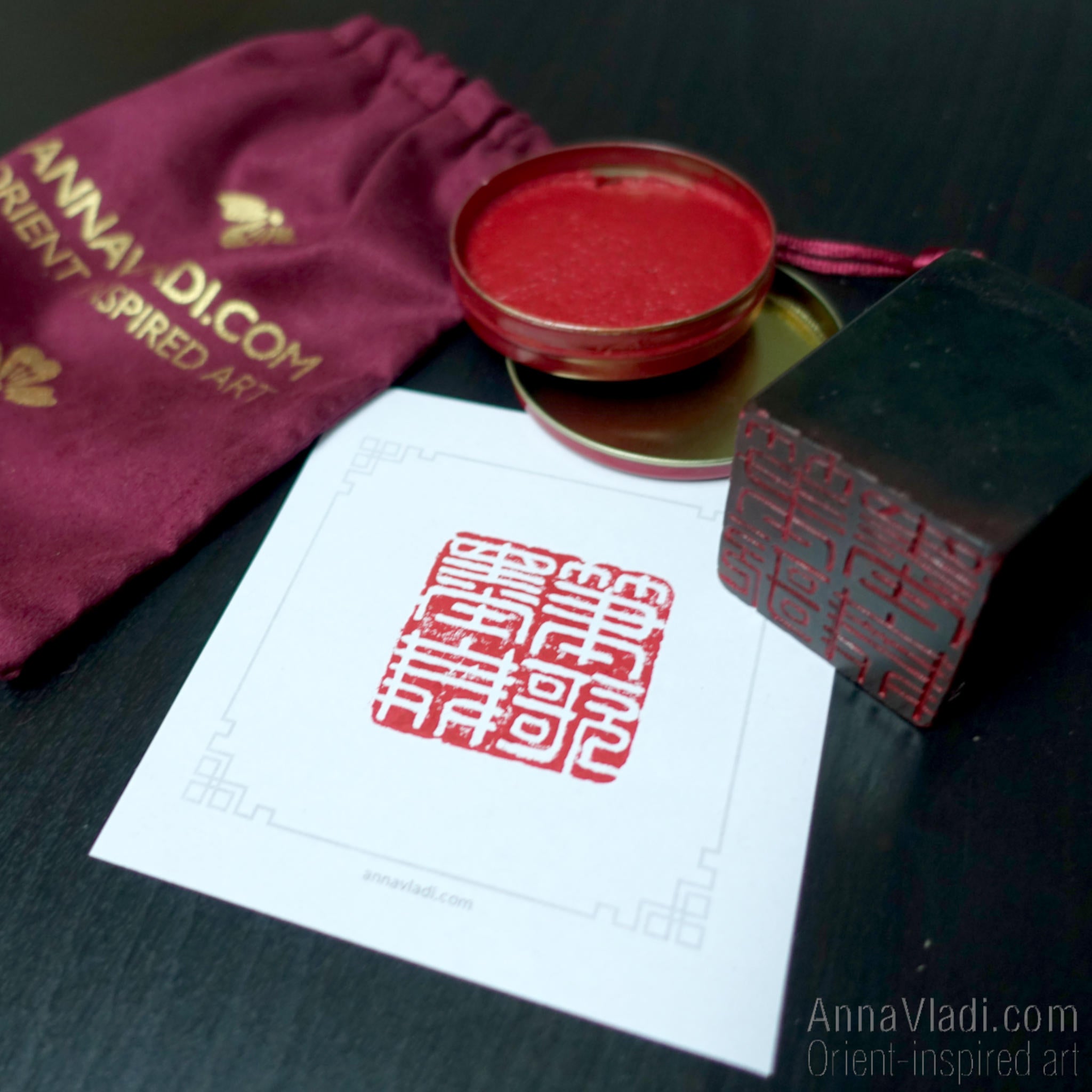 Brush Sings, Ink Dances — Hand Carved Stone Seal, Japanese Hanko Chop Stamp
