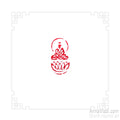 Hand Carved "Buddha on Lotus" Seal: Oriental Buddhist Chop Stamp