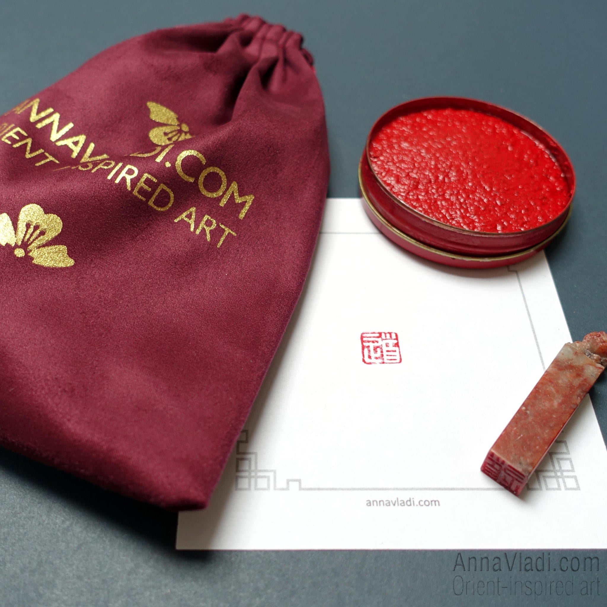 Hand Carved Stone Seal "Tao" (The Way), Taoist Oriental Chop Stamp