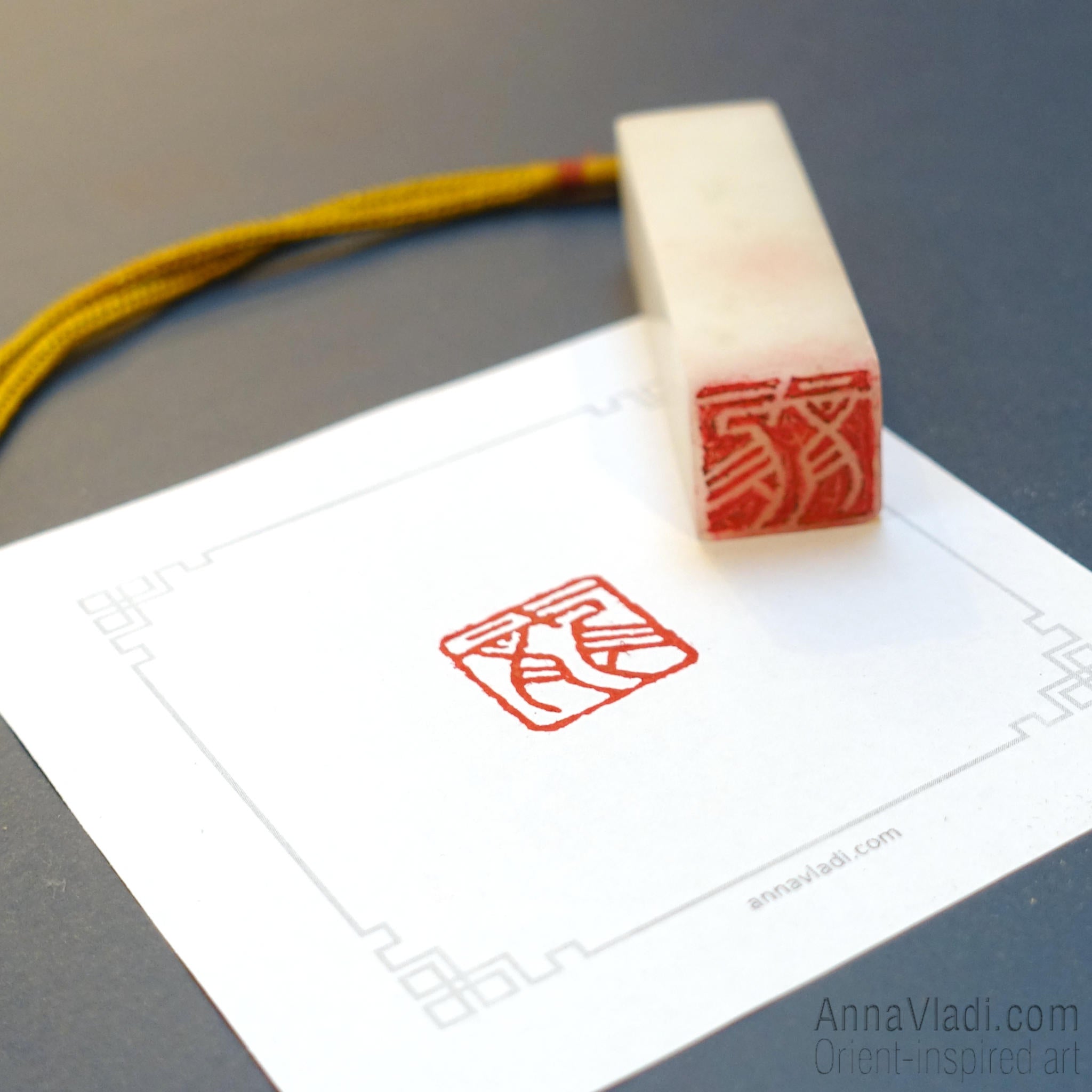 Hand Carved "Dragon" Stone Seal: Oriental Chop Stamp, Inkan, Hanko