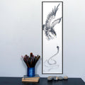 Eagle and Snake — original sumi-e painting, oriental style wall art