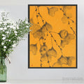Autumn Ginkgo Leaves — original sumie painting