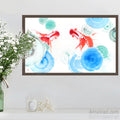 Goldfish in a Pond — Original Oriental painting on rice paper