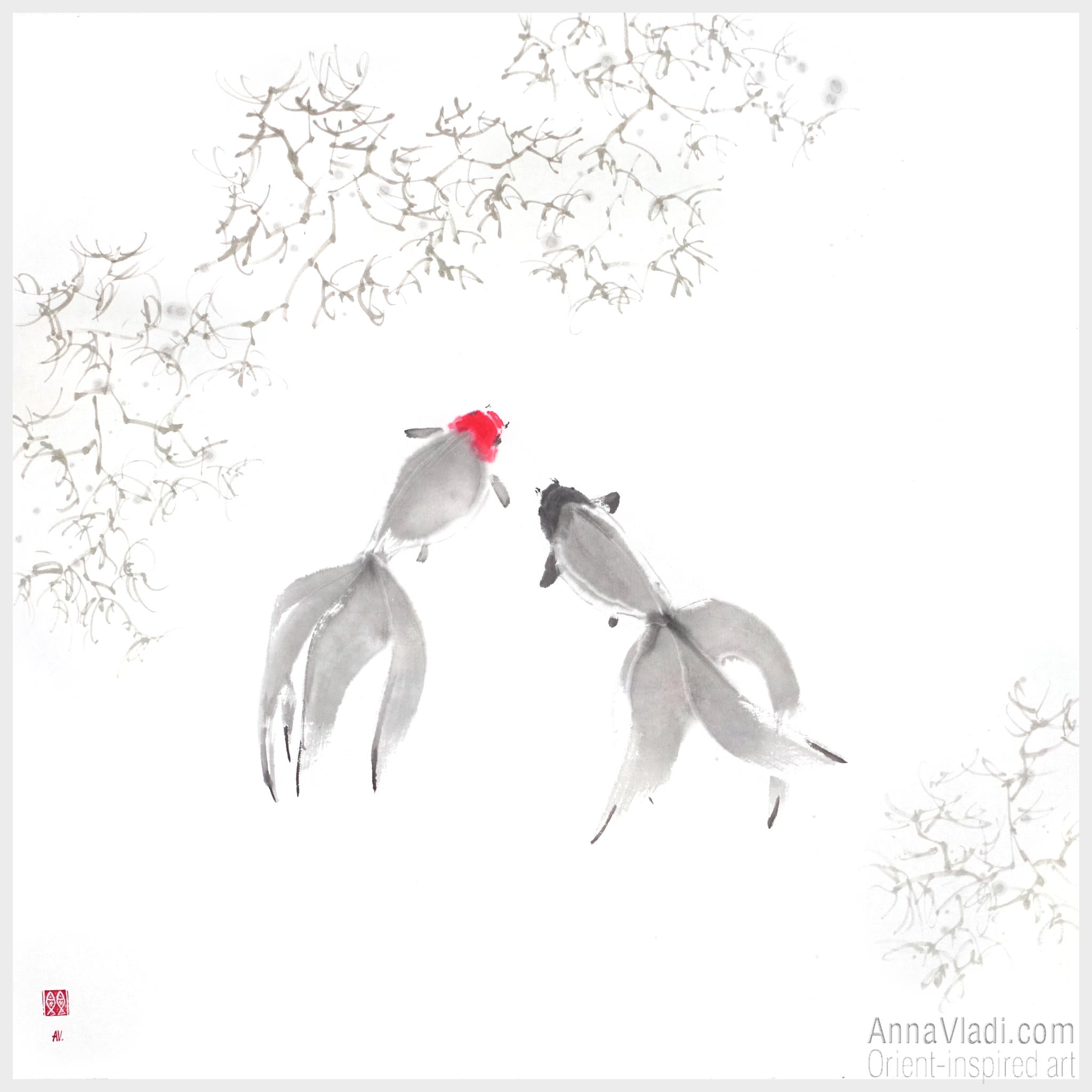 Goldfish — Original sumi-e painting