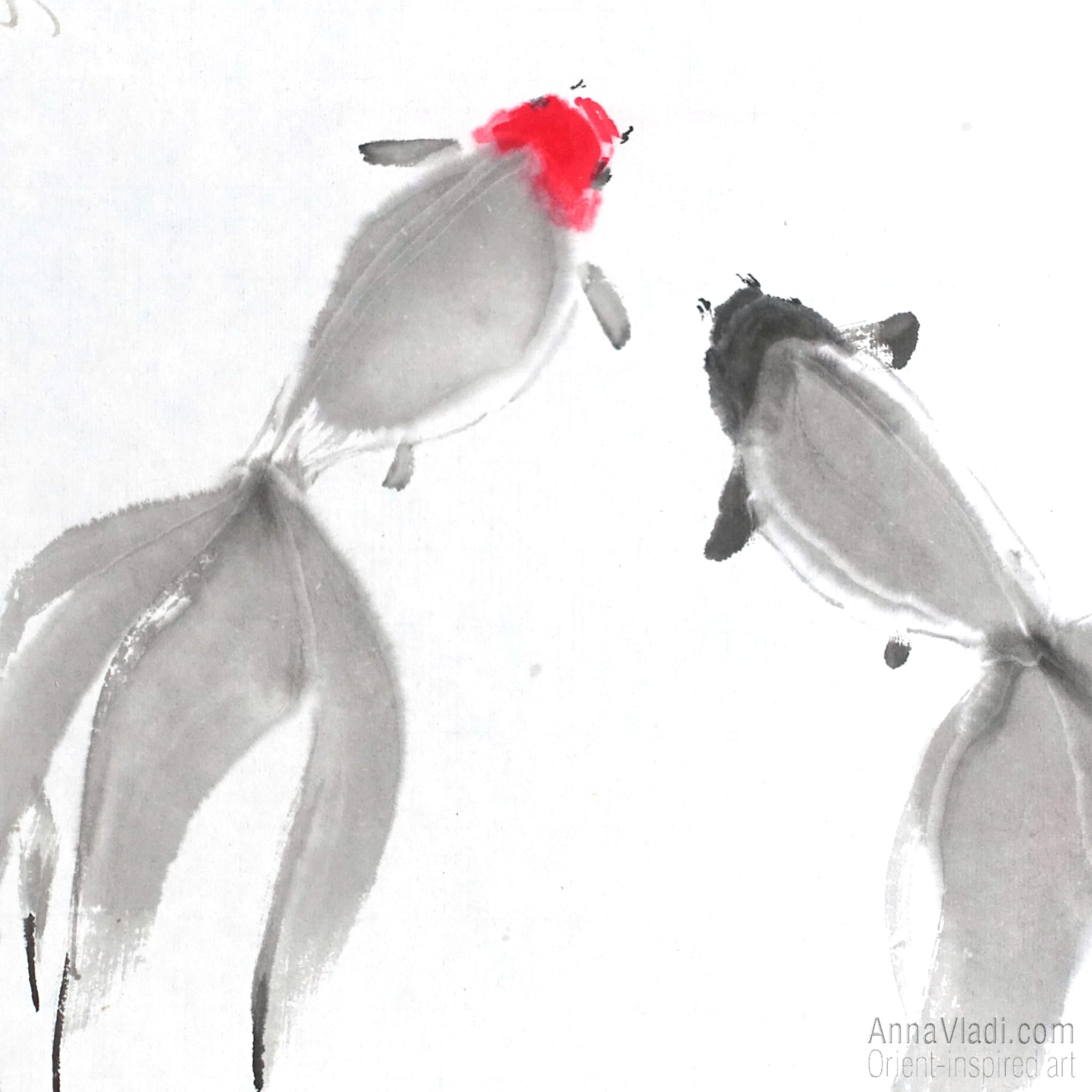 Goldfish — Original sumi-e painting