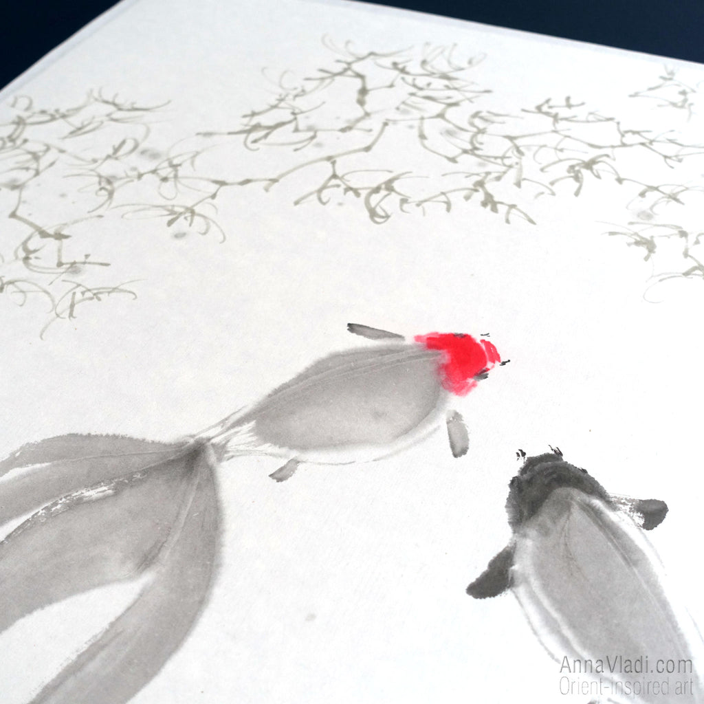 Goldfish — Original sumi-e painting