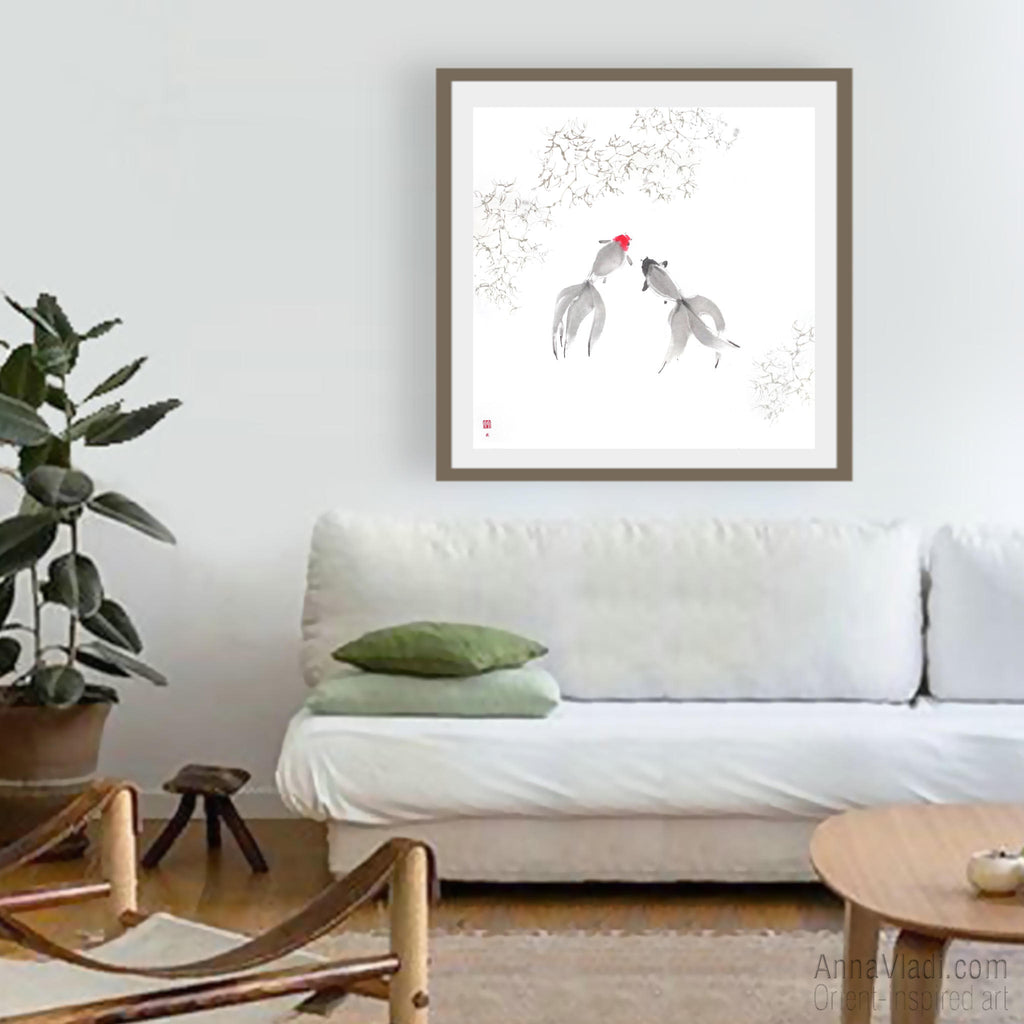 Goldfish — Original sumi-e painting