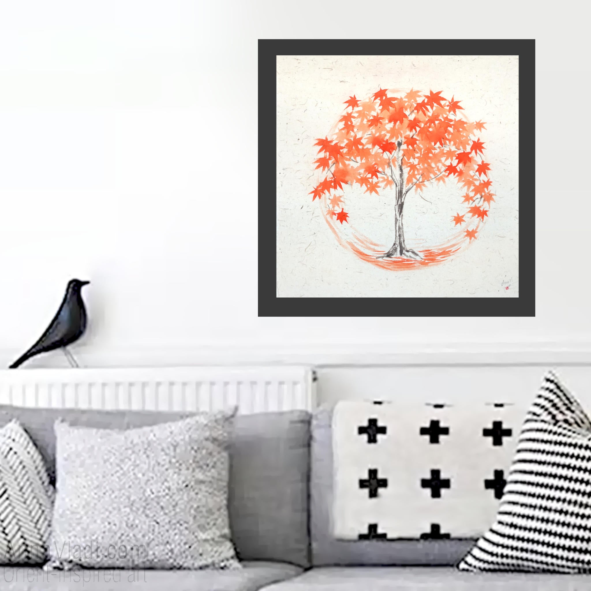 Japanese Maple Sumie Painting