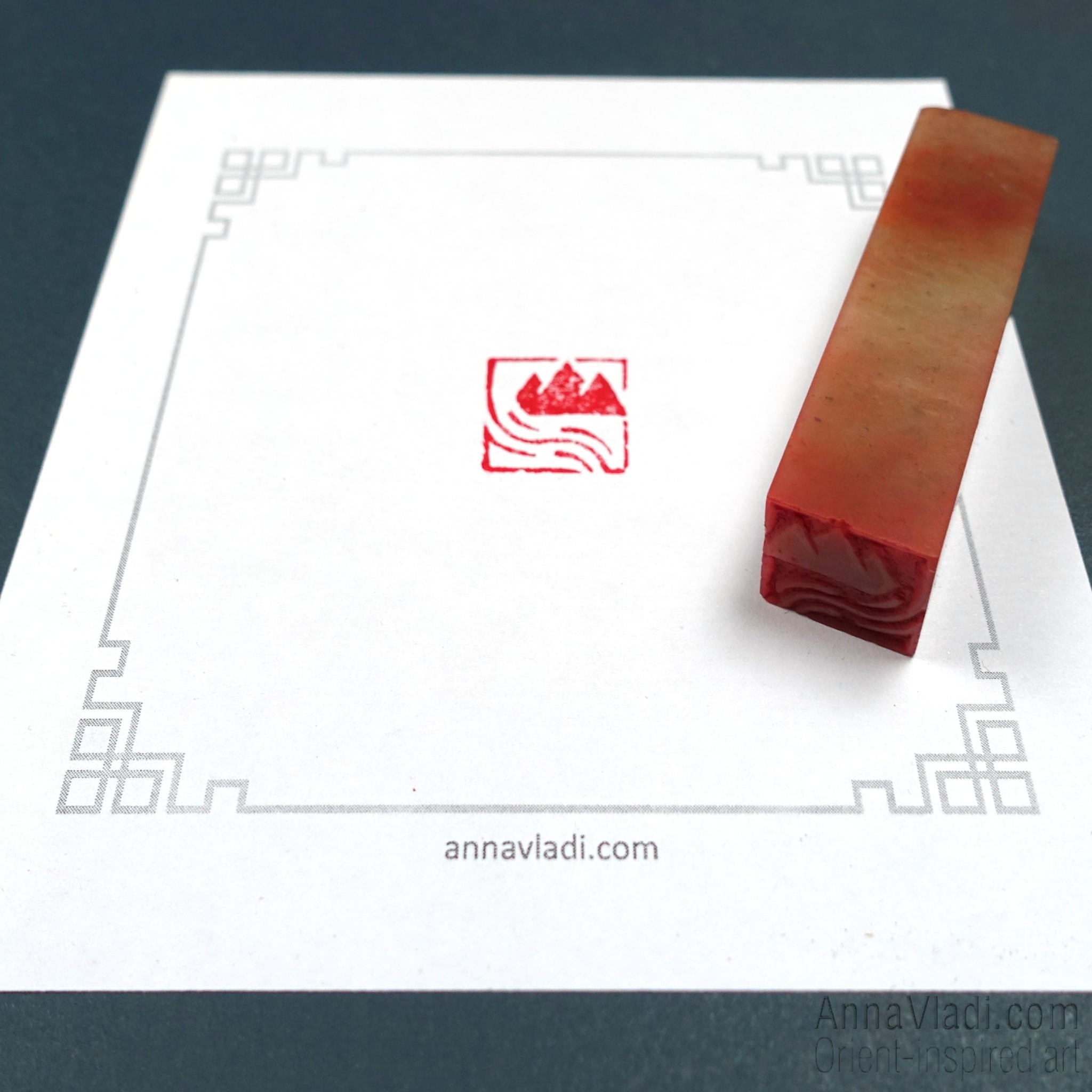 Shang Shui (Mountains and Water) Stamp: Hand Carved Japanese Inkan Seal