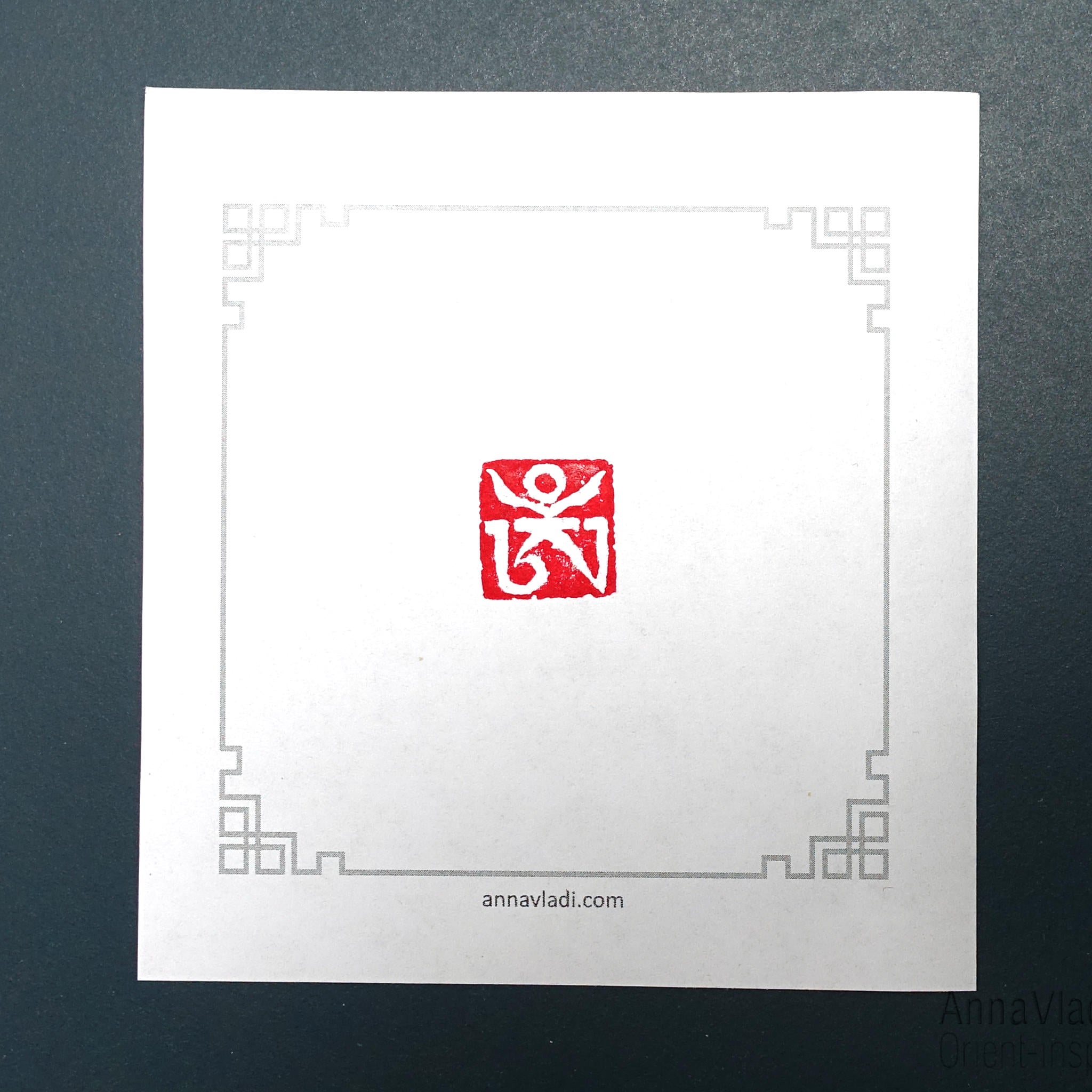 Hand Carved Tibetan Om Stone Seal - Oriental Chop Stamp