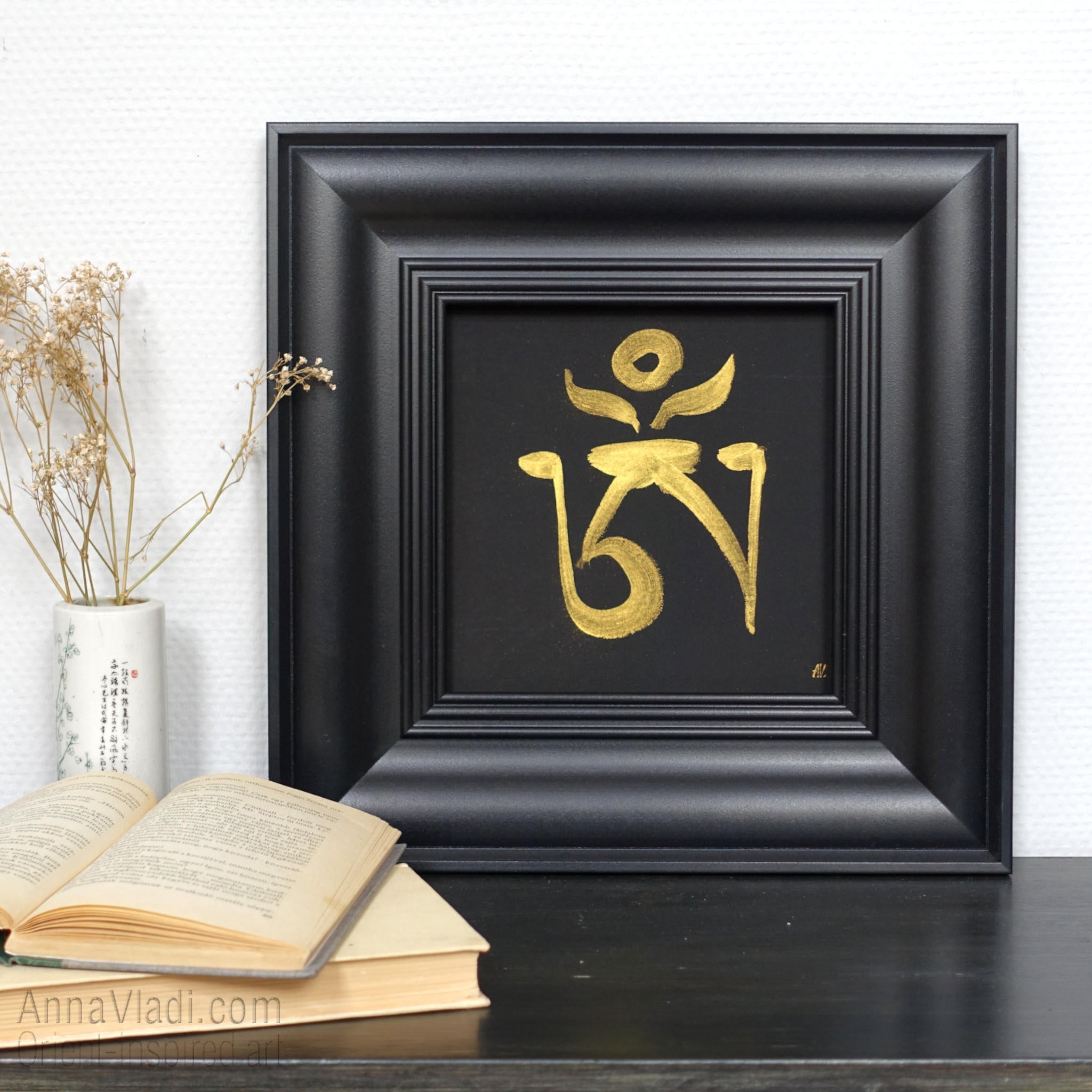 Tibetan Om — hand painted calligraphy