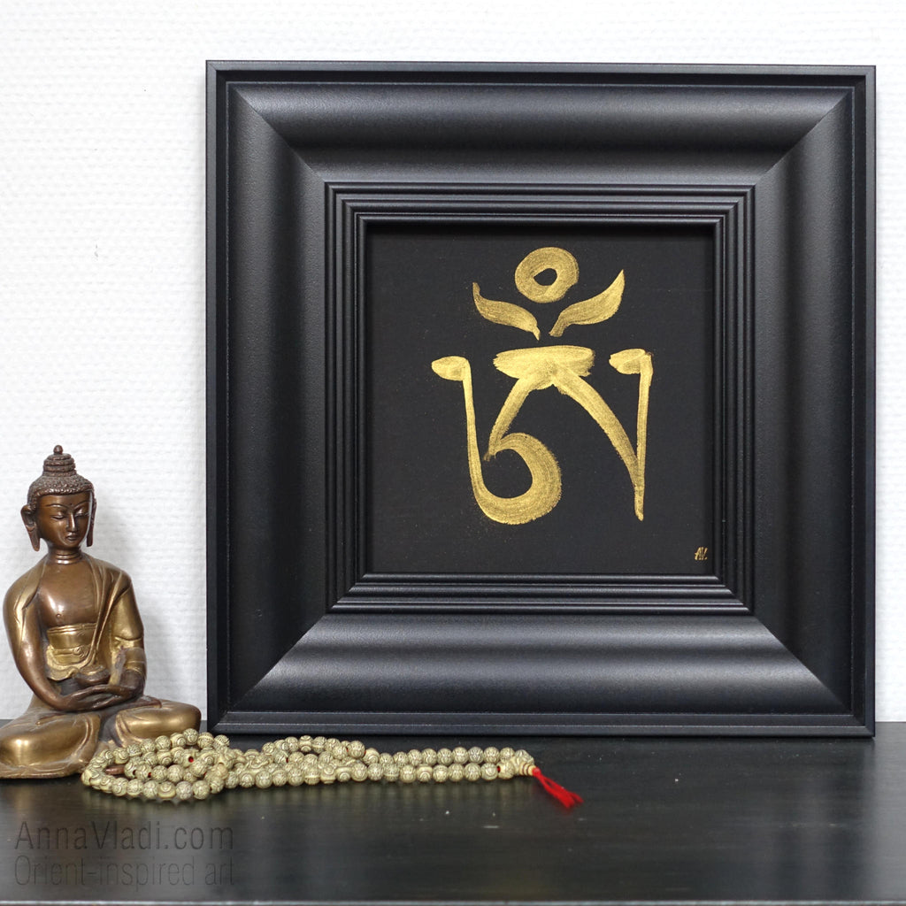Tibetan Om — hand painted calligraphy