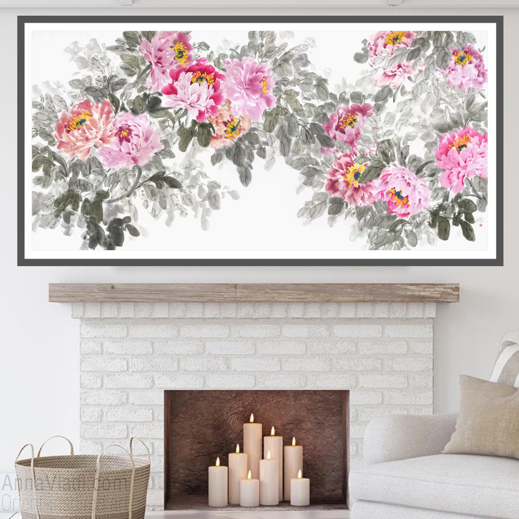 Large Peonies Painting