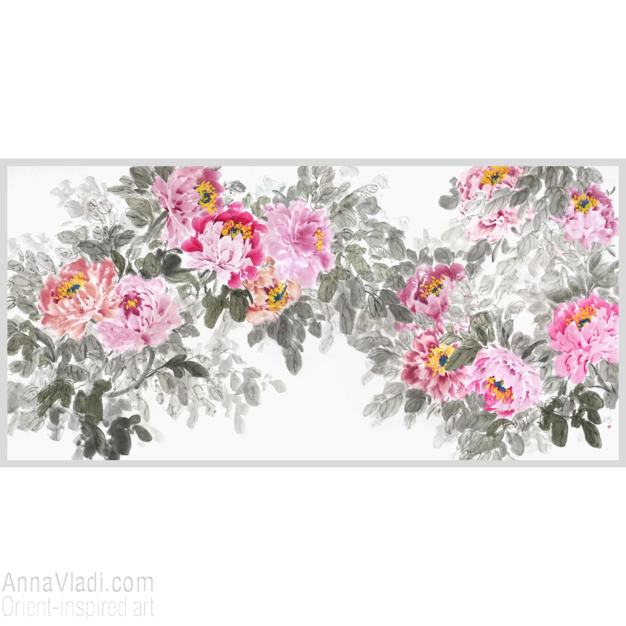 Large Peonies Painting