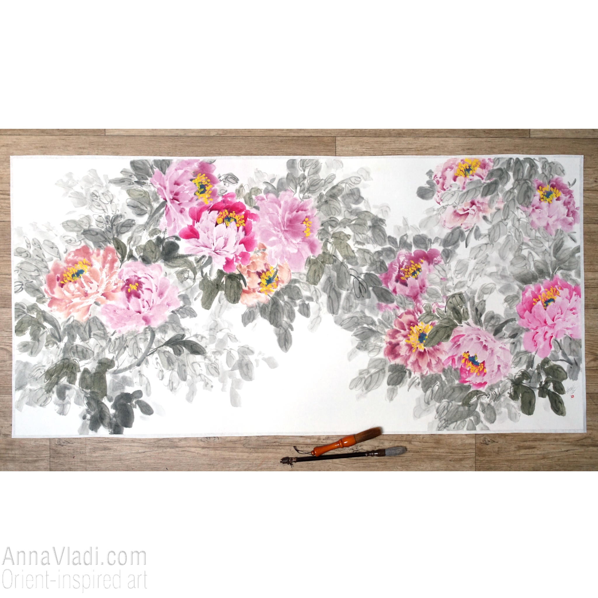 Large Peonies Painting