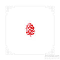 Hand Carved Pine Cone Stone Seal: Chinese Japanese Inkan Hanko
