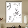Sakura Cherry Blossom Sumi-e Painting: Japanese Haiku Art