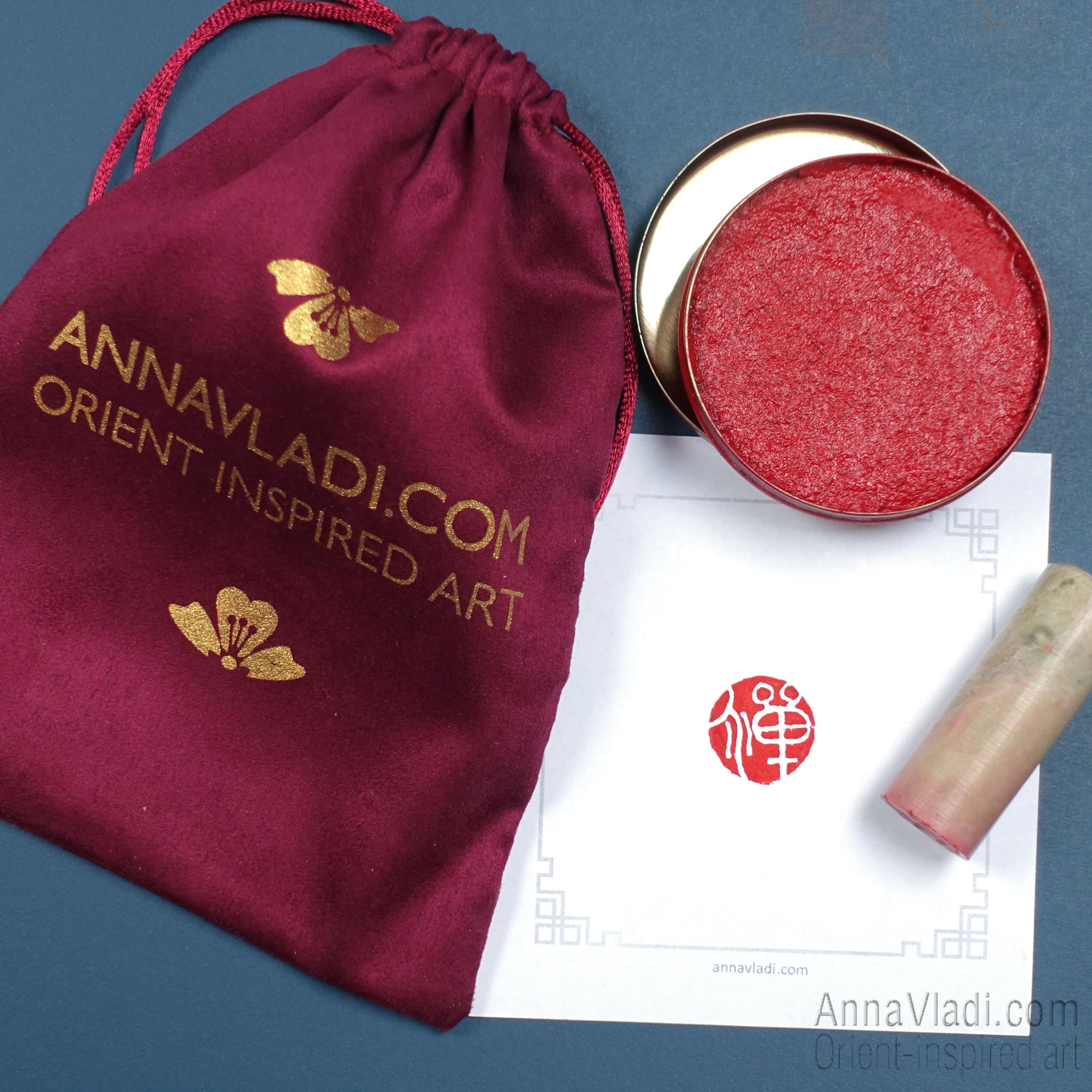 Hand Carved "Zen" Stone Seal: Oriental Chop Stamp